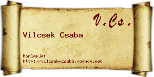 Vilcsek Csaba névjegykártya